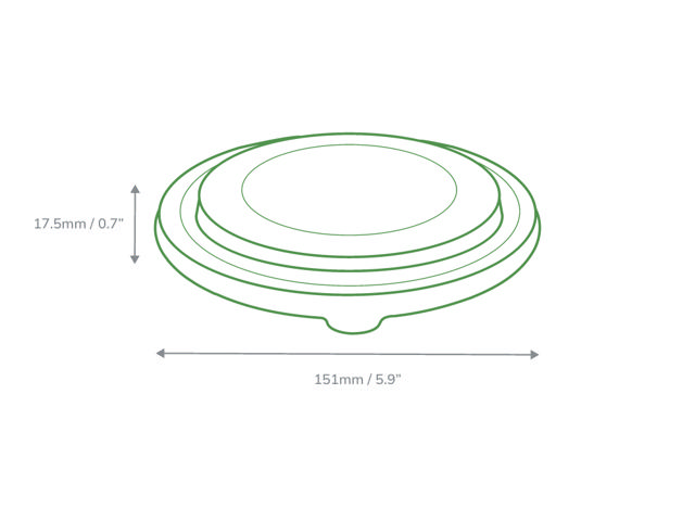 500/750/1000ml Clear PP Round Deli Bowl Lid