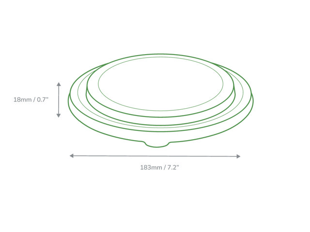 1300ml Clear PP Round Deli Bowl Lid