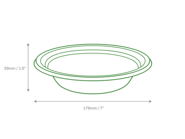 16oz White Moulded Fibre Round Bowl