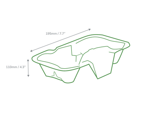 Paper Pulp Two Cup Carry Tray