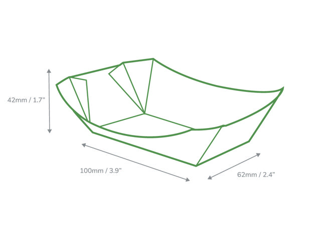 Small Black Folded Board Tray
