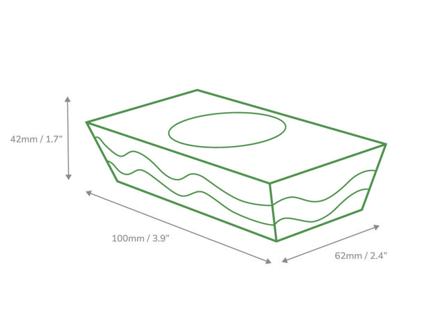 Patterned Folded Board Fish and Chip Box