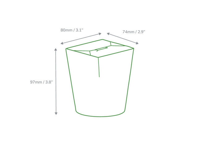 16oz White Food Pail (PE Lined)