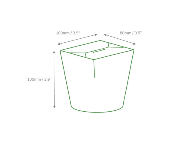 26oz White Food Pail (PE Lined)