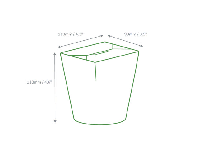 32oz White Food Pail (PE Lined)