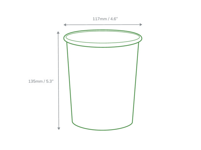 32oz Kraft Premium  Soup Pot (PP Lined)
