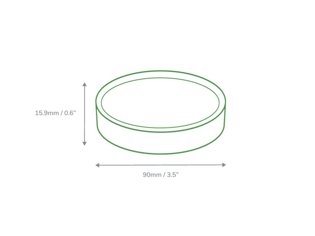 8/12oz White Soup Pot Lid (PP Lined)