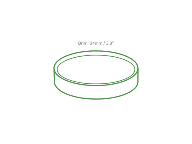 6oz White Ice Cream Tub Lid (PE Lined)