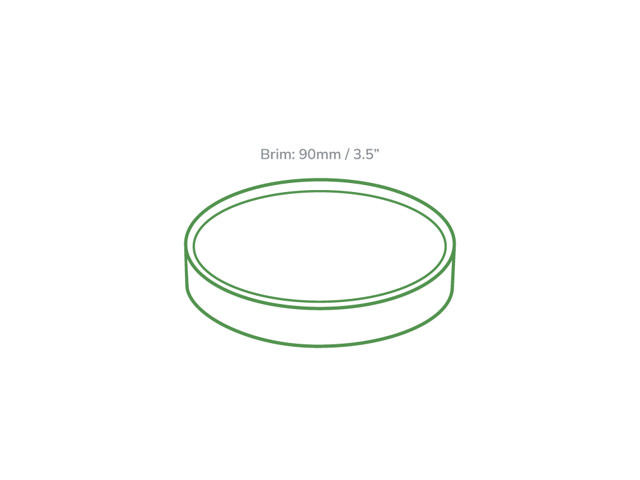 8oz White Ice Cream Tub Lid (PE Lined)