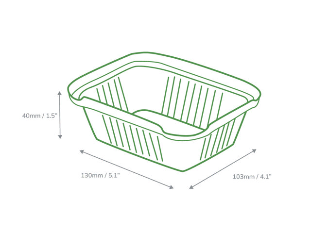 NO1 Silver Foil Container