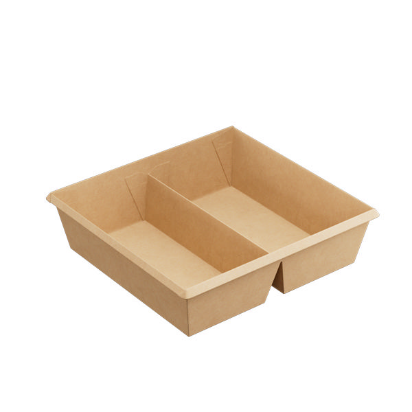 1200ml Kraft Two Compartment OneClick (PO Lined)