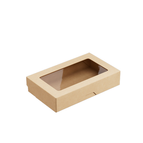 1000ml Kraft OneBox with PP Window (PO Lined)