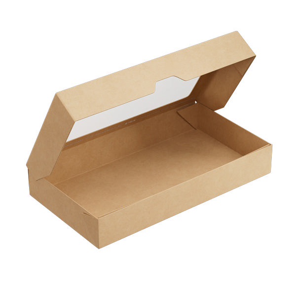1450ml Kraft OneBox with PP Window (PO Lined)