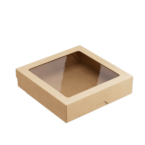 1500ml Kraft OneBox with PP Window (PO Lined)