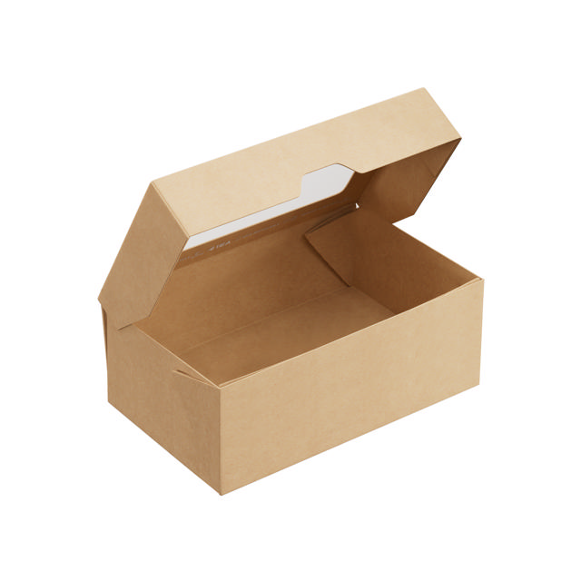 1200ml Kraft OneBox with PP Window (PO Lined)