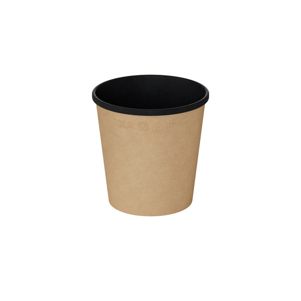 520ml Kraft/Black OneBowl (PO Lined)