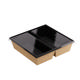 1200ml Kraft/Black Two Compartment OneClick (PO Lined)