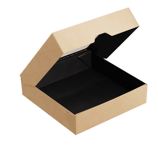 1500ml Kraft/Black OneBox with PP Window (PO Lined)