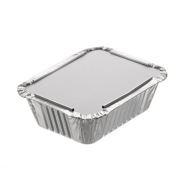 NO1 Silver Foil Container Paper Lid (PET lined)