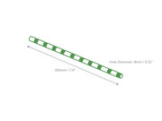 DETAIL2636 Go-Pak Lime Green Striped Paper Straw