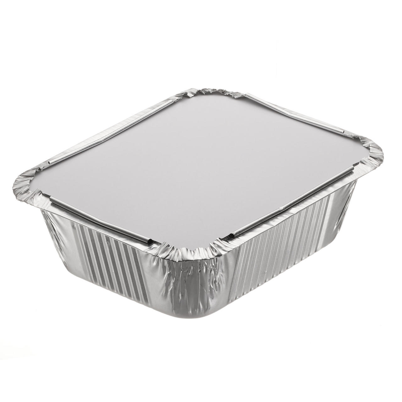 NO2 Silver Foil Container Paper Lid (PET lined)