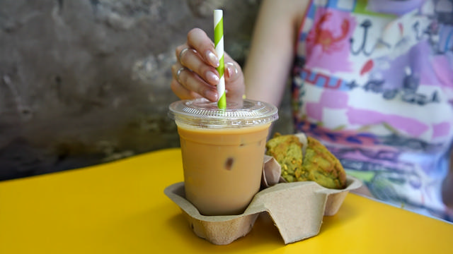 Lime Striped Paper StrawGo-Pak Lime Green Striped Paper Straw