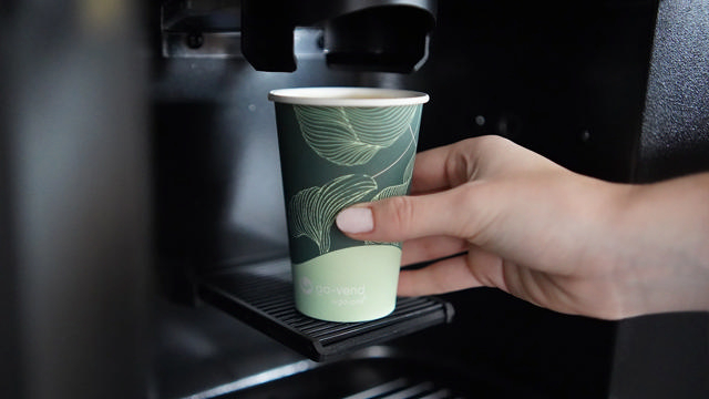 9oz Green Single Wall Vending Hot Cup (PE Lined)