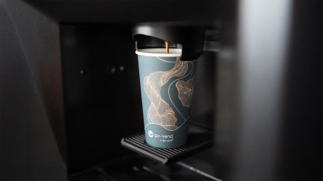 12oz Blue Single Wall Vending Hot Cup (PE Lined)