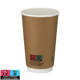 16oz Kraft Double Wall Hot Cup (PLA Lined)
