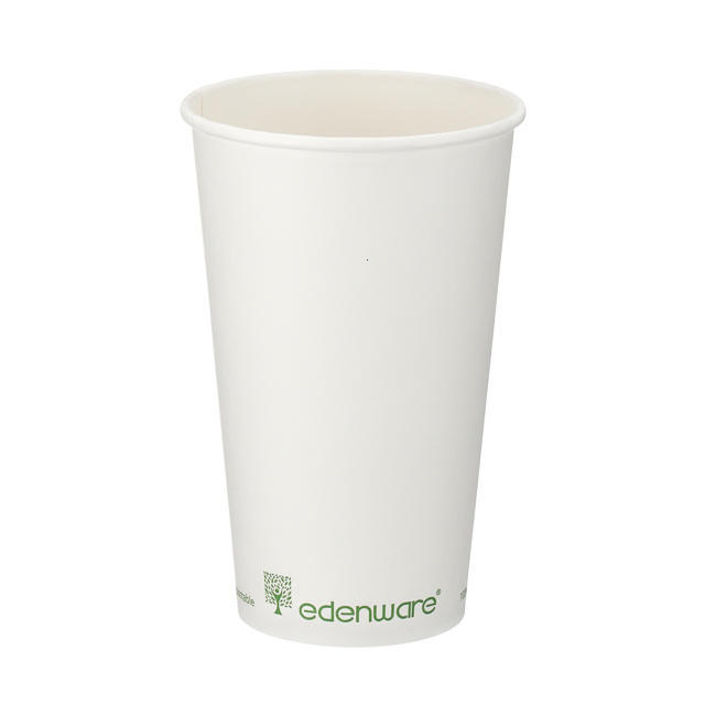 16oz White Single Wall Hot Cup (PLA Lined)