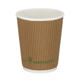 8oz Kraft Ripple Wall Hot Cup (PLA Lined)