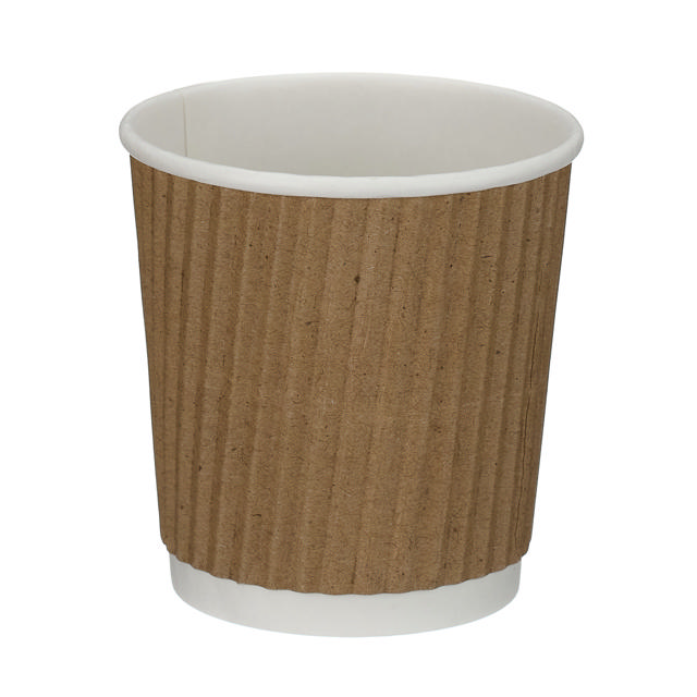 4oz Kraft Ripple Wall Hot Cup (PE Lined)
