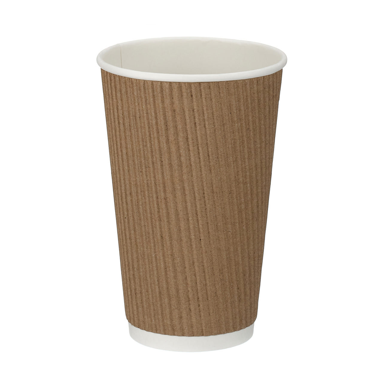 16oz Kraft Ripple Wall Hot Cup (PE Lined)
