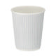 8oz White Ripple Wall Hot Cup (PE Lined)