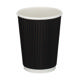 12oz Tall Black Ripple Wall Hot Cup (PE Lined)