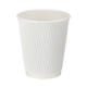 12oz Squat White Ripple Wall Hot Cup (PE Lined)