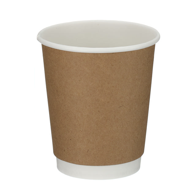 8oz Kraft Double Wall Hot Cup (PE Lined)