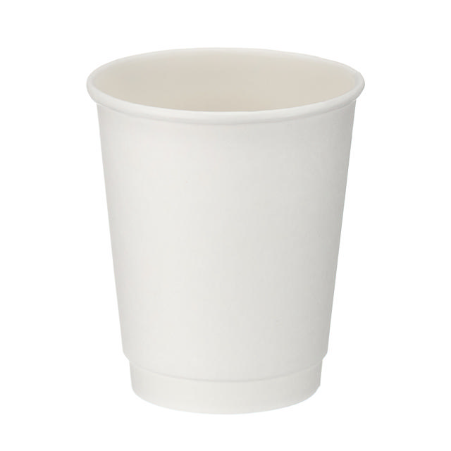 8oz White Double Wall Hot Cup (PE Lined)