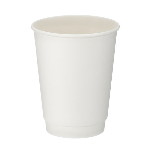 12oz White Double Wall Hot Cup (PE Lined)
