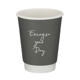 12oz Grey Double Wall Hot Cup (PE Lined)
