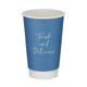 16oz Blue Double Wall Hot Cup (PE Lined)