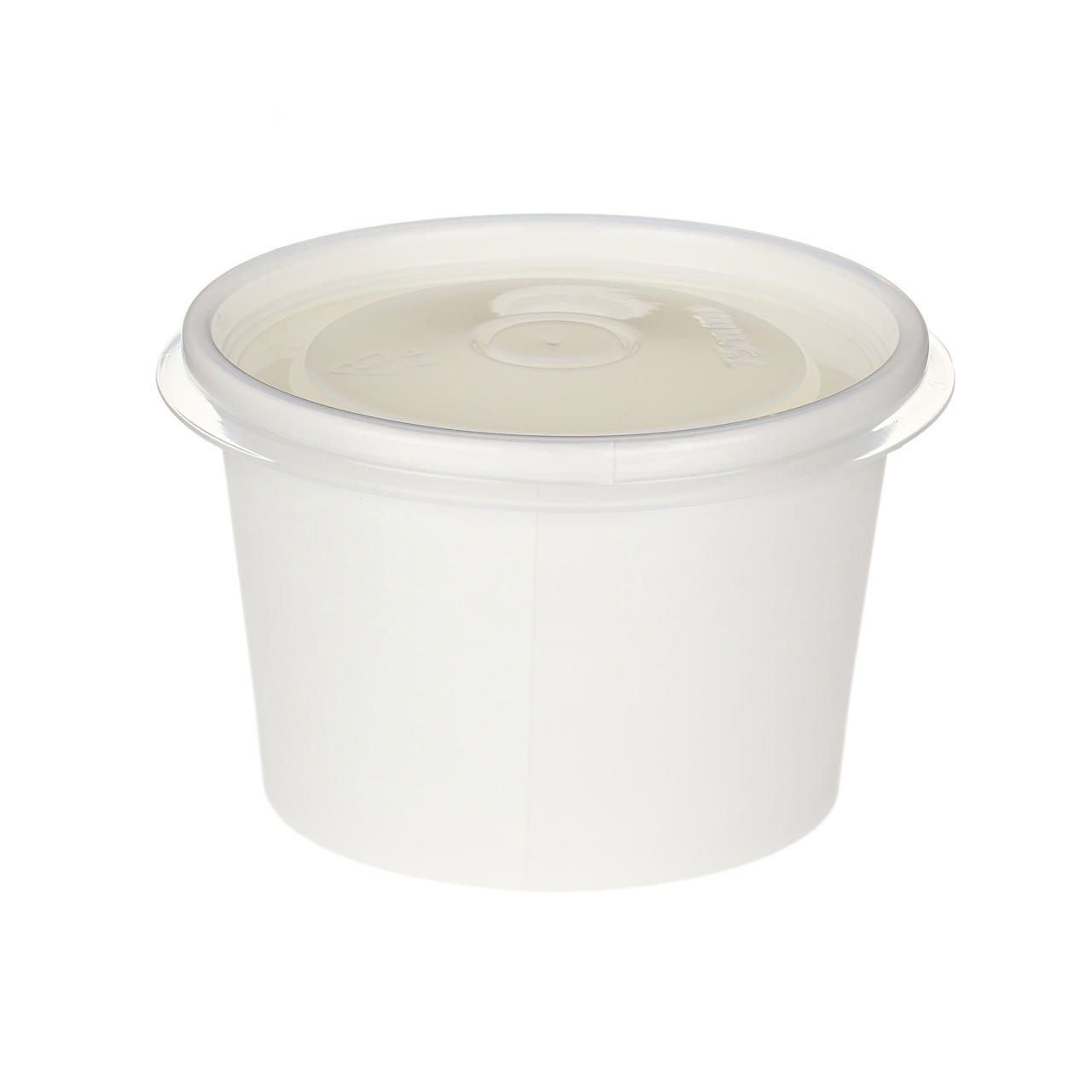 4oz White Paper Takeaway Portion Pot (PP lined) / Clear PP Lid