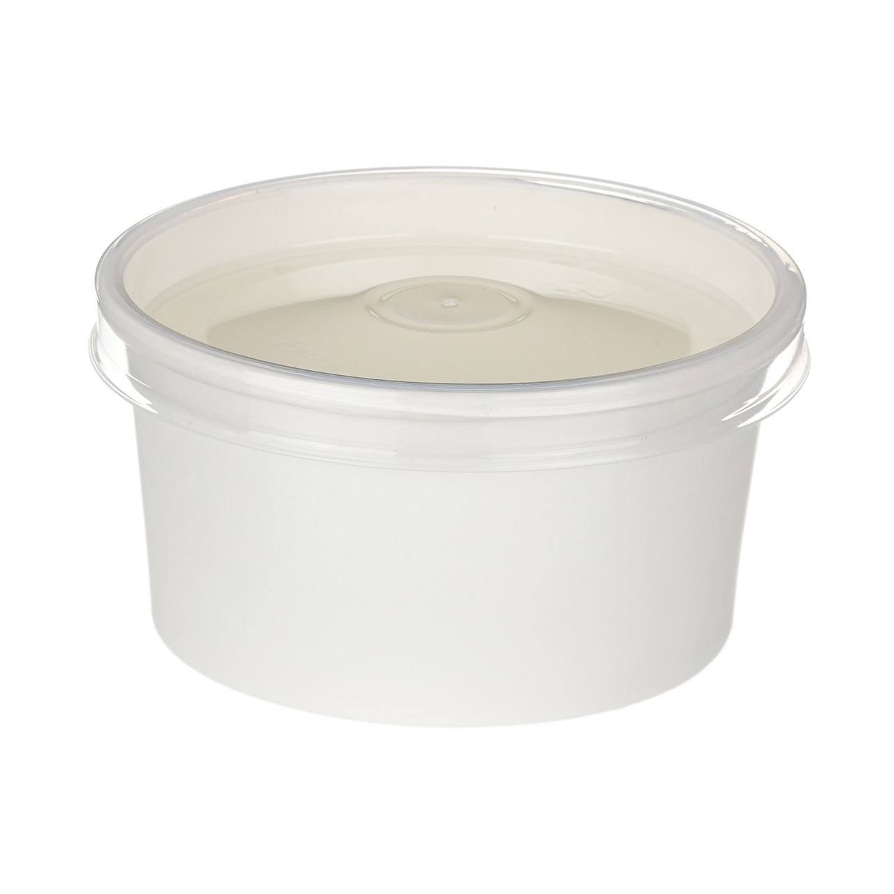 7oz White Paper Takeaway Portion Pots (PP lined) & PP Lids