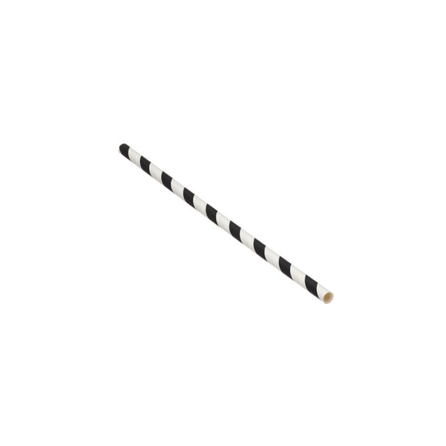 Black Striped Paper StrawGo-Pak Black Striped Paper Straw