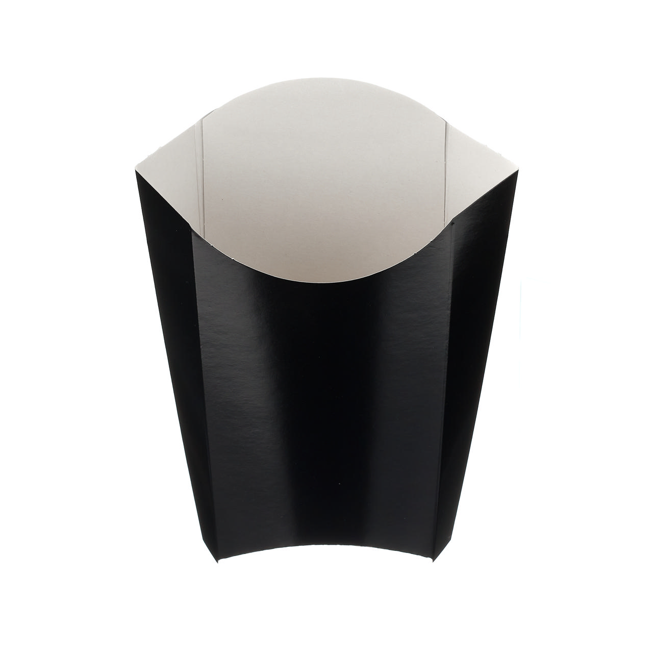 Large Black Folded Board Chip Scoop