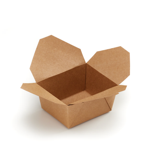 Small #1 Kraft Folded Board Food Box (PE Lined)