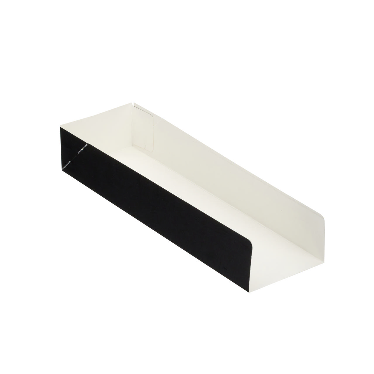 Black Folded Board Hotdog Tray