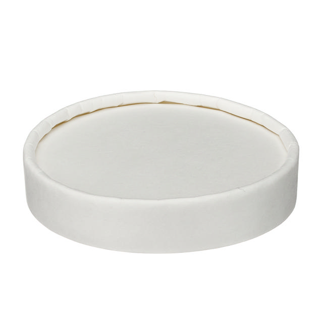 4oz White Ice Cream Tub Lid (PE Lined)