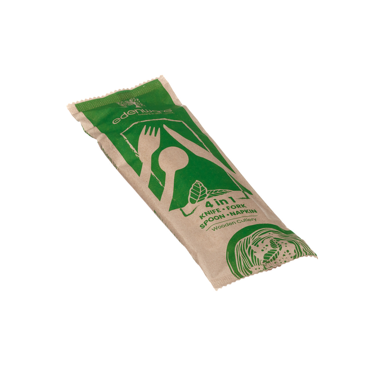 4 in 1 Wooden Cutlery Pack (Knife/Fork/Spoon/Napkin)