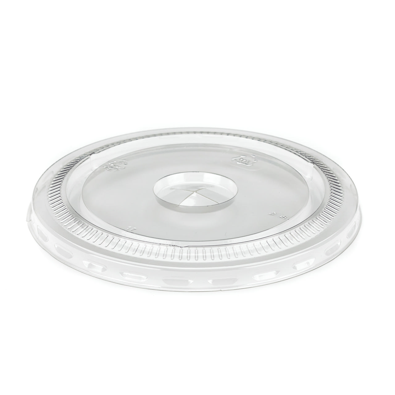 14/16/20/24oz Clear rPET Flat Cold Cup Lid with Straw Slot